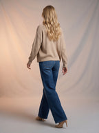 Wide Leg Azul Marino con Accesorio