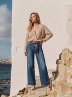 Wide Leg Azul Marino con Accesorio