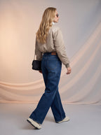 Jean Marine Azul Marino con Faja DE-698