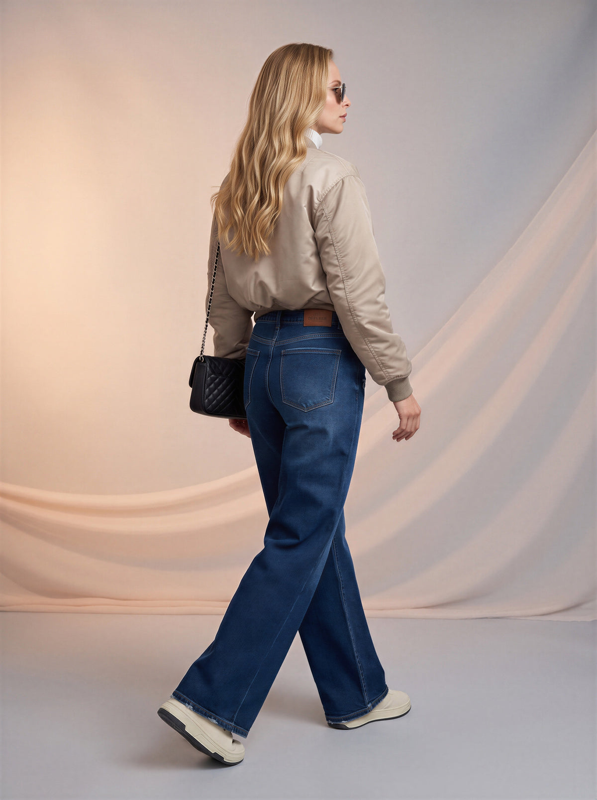 Jean Marine Azul Marino con Faja DE-698