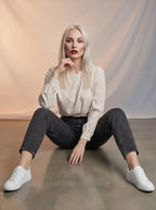 Jean Mom Fit – Gris