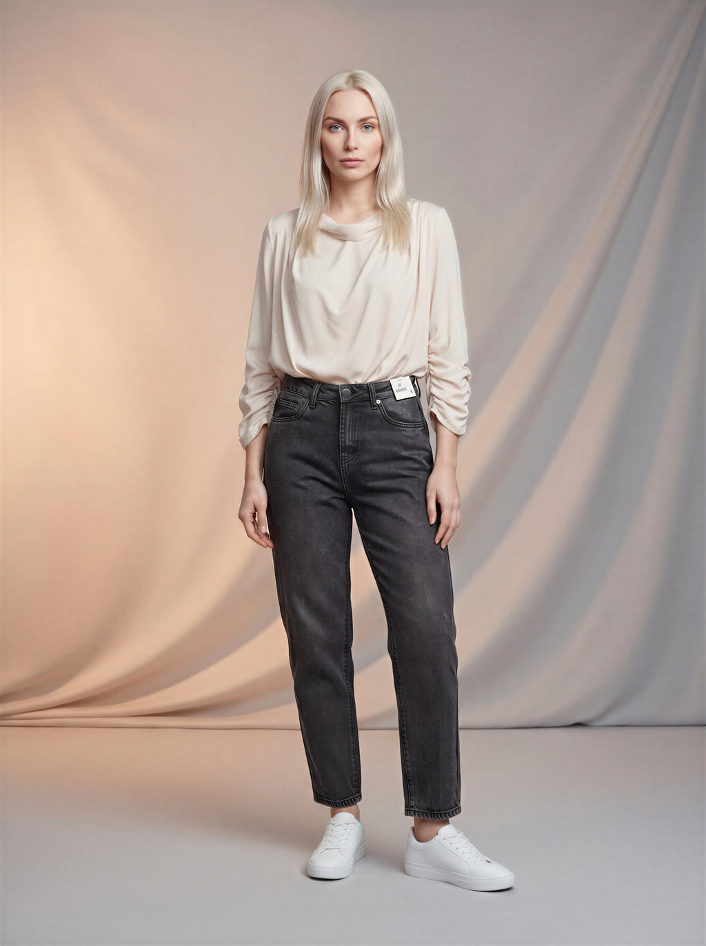 Jean Mom Fit – Gris