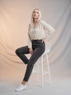 Jean Mom Fit – Gris