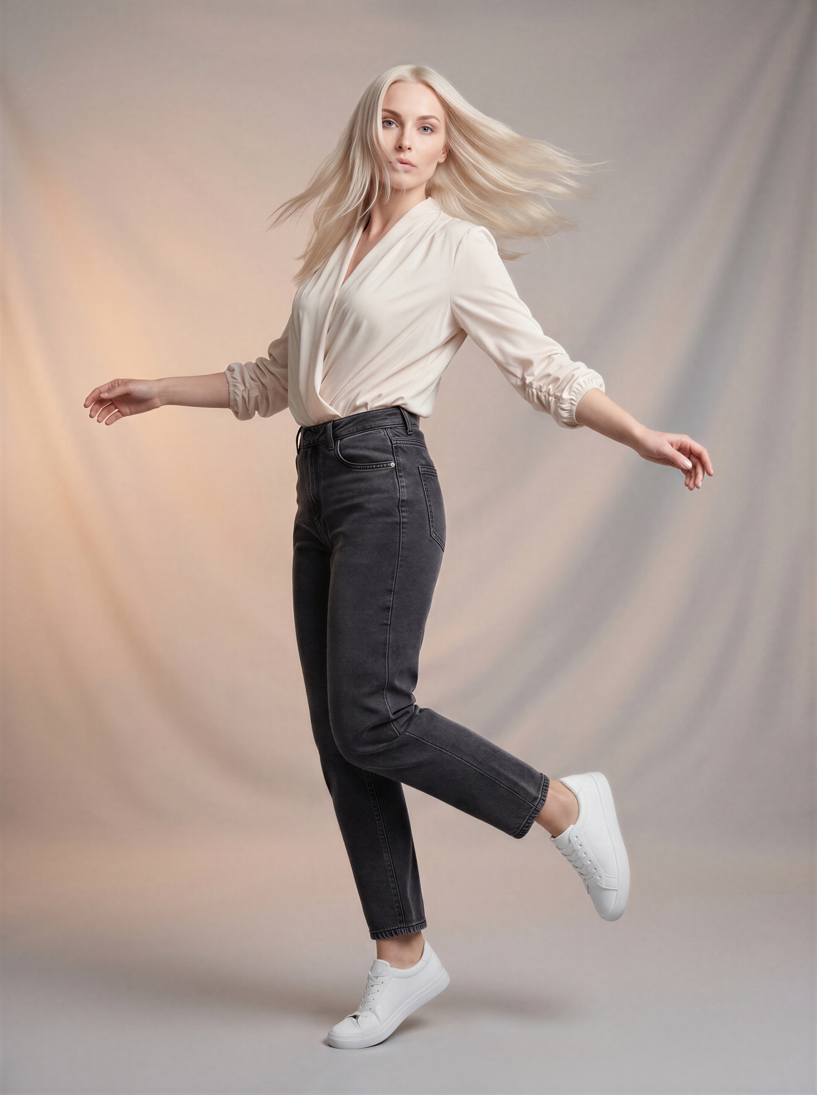 Jean Mom Fit – Gris