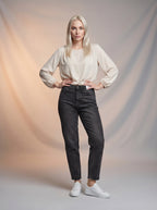 Jean Mom Fit – Gris