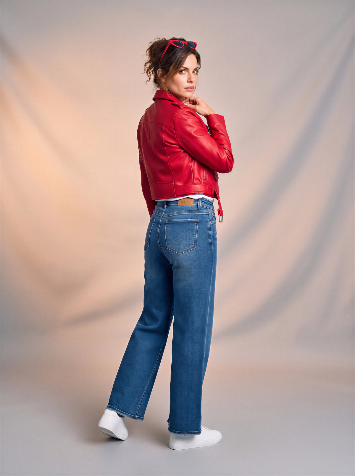 Jean Marine Azul Medio con Faja AG-1893