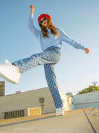 Jean Regular Fit Azul Con Lunares Blancos AG-1907