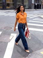 Wide Leg Azul Marino con Cinto de Cuerda