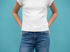 Jeans Wide leg Azul Medio Niña