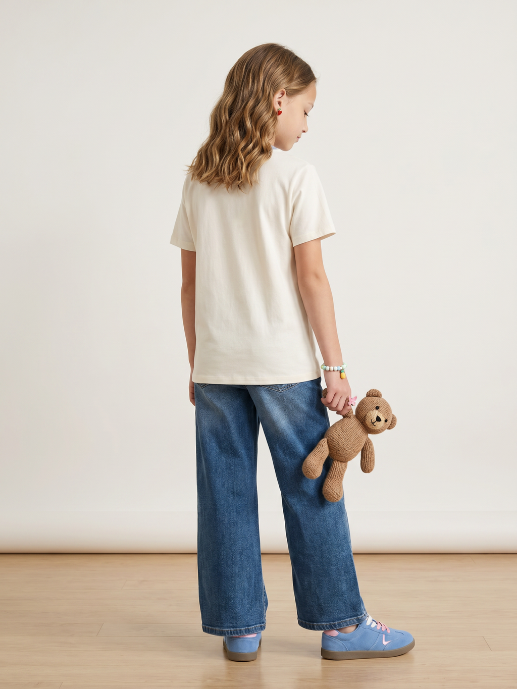 Jeans Wide leg Azul Medio Niña