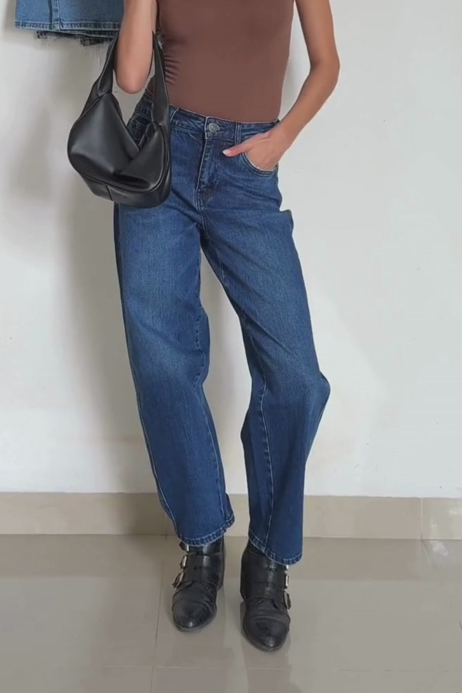 JEANS BARREL BLUE DENIM - BASICS