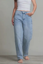 JEANS BARREL AZUL CLARO - BASICS