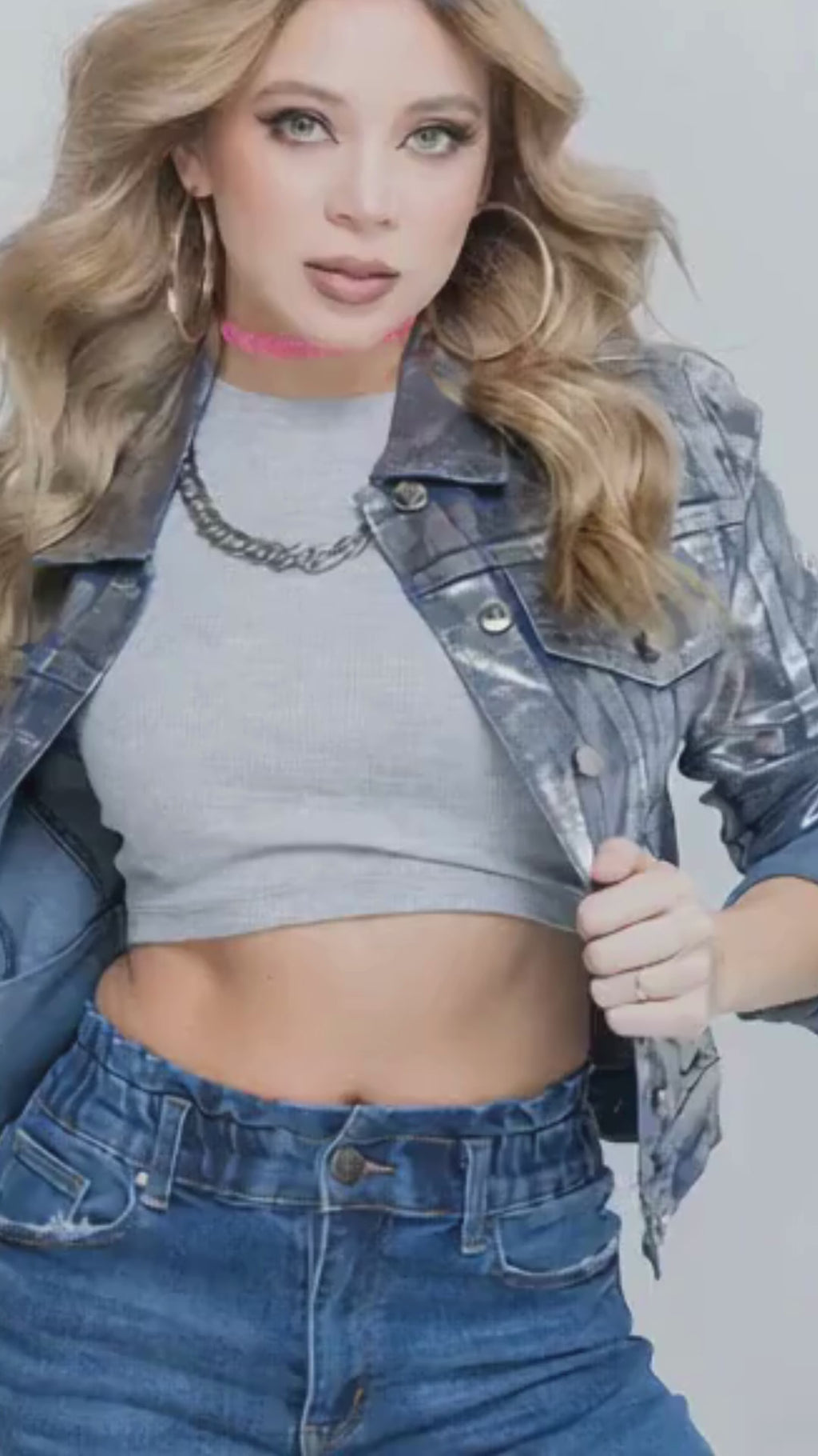 CHAMARRA TRUKER SKY FOIL - FASHION